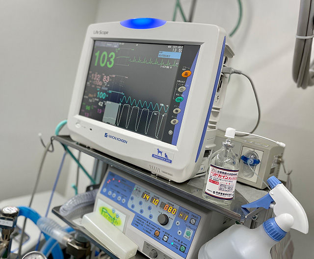 リスクを減らす、しっかりとした麻酔管理